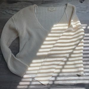 White knit sweater